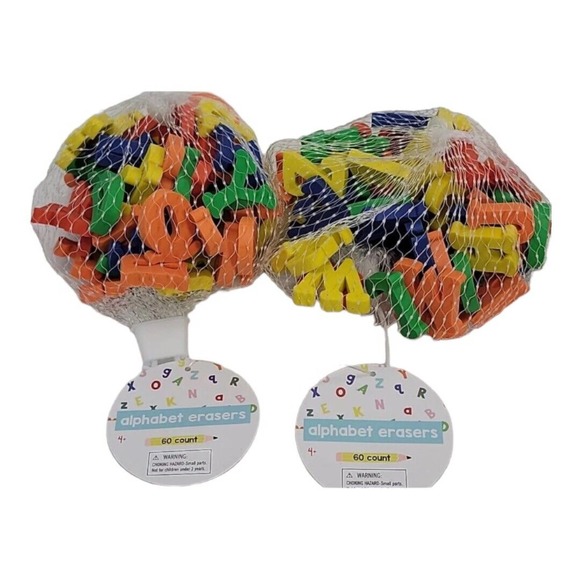 - 120 Mini Alphabet Erasers teacher supply grab bag filler toys Educationa… - Picture 4 of 11